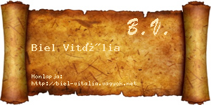 Biel Vitália névjegykártya